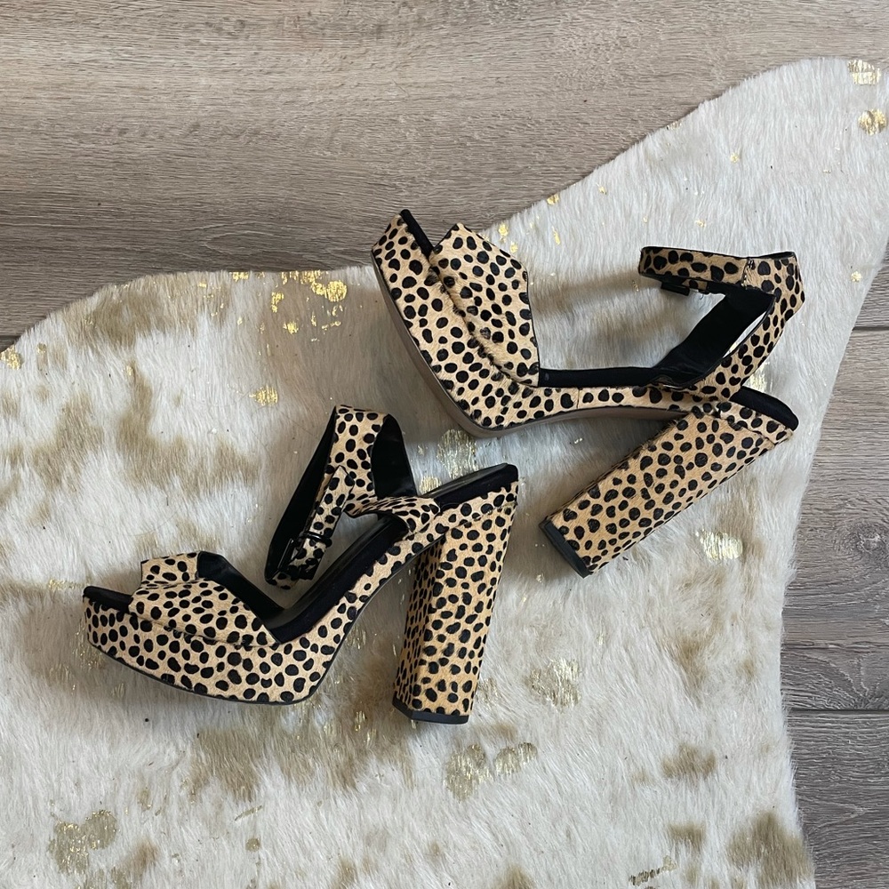 Leopard Print Platform Heels